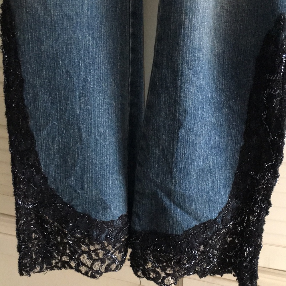 Bisou Bisou beaded lace jeans